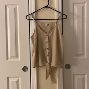 *SOLD* Cute and Casual Tank with a Tie Front